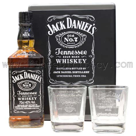 jack daniels metal box with 2 glasses|Jack Daniels Metal Box .